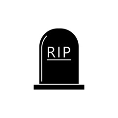 Rip tombstone icon design template vector isolated illustration