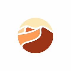 Desert Logo Template. Desert Logotype Isolated. Desert Vector Illustration.
