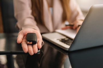 The seller handed over the car key