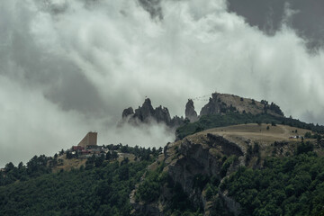 castle in the mountains