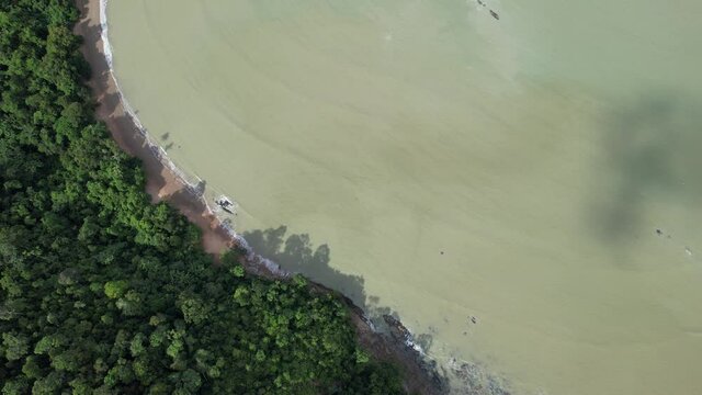 The Telok Teluk Melano Coastline and Serabang Beach at the most southern tip of the Tanjung Datu part of Sarawak and Borneo Island