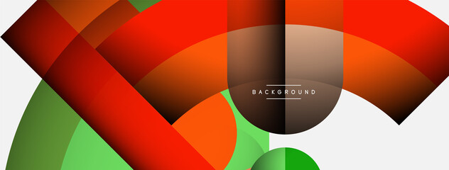 Obraz premium Trendy shapes, color minimal design composition, lines and shadows for wallpaper banner background or landing page