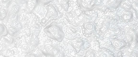 Fototapeta premium Vector contour topographic map background. Topography and geography map grid abstract backdrop, Vector illustration of topographic line contour map, black-white design, Luxury black abstract line art.