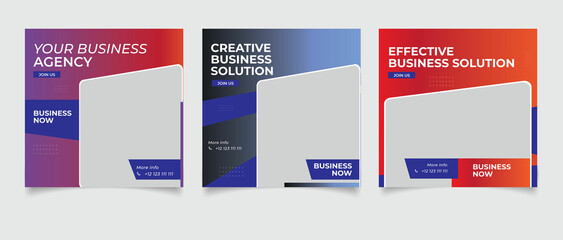 Creative business solutions agency social media post templates 
