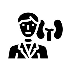 organ transplant doctor glyph icon vector. organ transplant doctor sign. isolated contour symbol black illustration