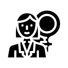 gynecologist doctor glyph icon vector. gynecologist doctor sign. isolated contour symbol black illustration
