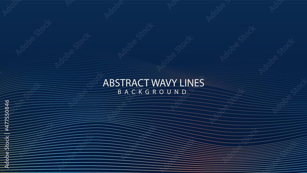 Wall mural abstract motion wave gradient line background