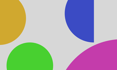 gray background with several colored circles