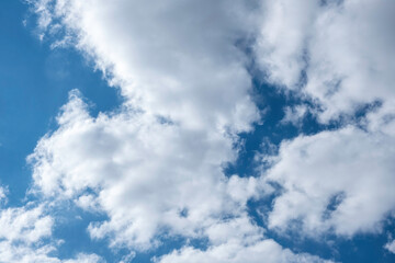 Blue sky with clouds. Nature background.