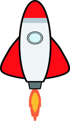 Clip art of red rocket