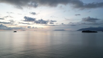 The Telok Teluk Melano Coastline and Serabang Beach at the most southern tip of the Tanjung Datu part of Sarawak and Borneo Island