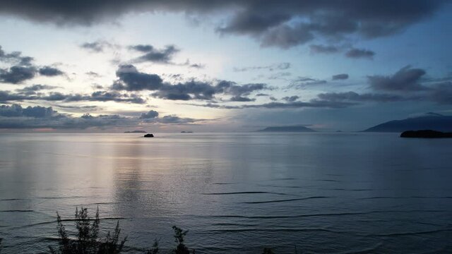 The Telok Teluk Melano Coastline and Serabang Beach at the most southern tip of the Tanjung Datu part of Sarawak and Borneo Island