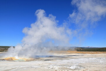 Chepsydra Geyser erupting, Yellowstone National Park, Wyoming