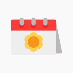 Spring icon vector illustration in flat style about calendar and date, use for website mobile app presentation