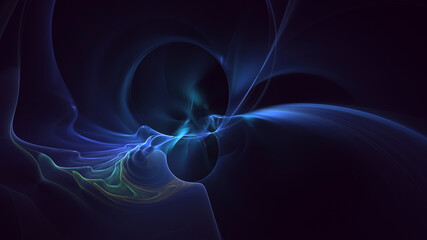 3D rendering abstract technology fractal background