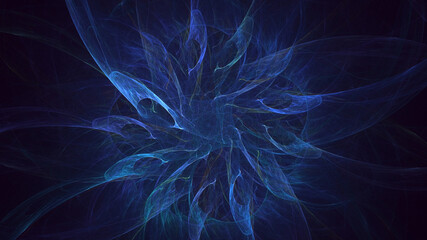 3D rendering abstract colorful fractal light background