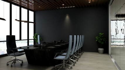 modern office meeting room for company logo mockup