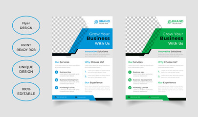Creative business flyer template design