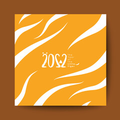 2022 tiger year typography design. element of tiger face animal mascot. tiger is traditional elements and chinese zodiac. oriental asian cultures.