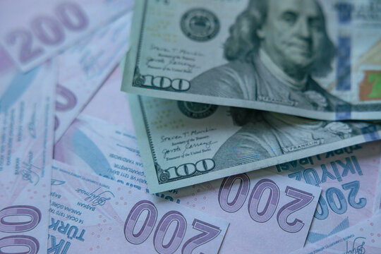 Economic crisis in Turkey. Devaluation of Turkish Liras against US Dollars.