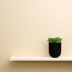3D illustration rendering image of empty space mockup podium nature themed for product display