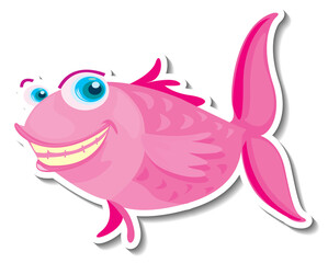 Cute fish sea animal cartoon sticker