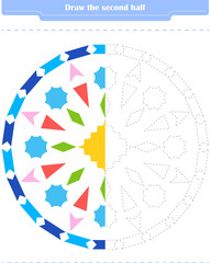  Educational game for children. Circle and color