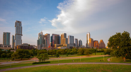 Obraz premium Austin Texas skyline cityscape downtown. USA city.
