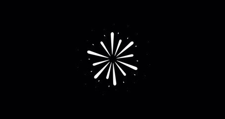 Fireworks animation. Fireworks for a holiday or party. Alfa chanel. 4K - Powered by Adobe