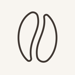Coffee seed line icon - logo