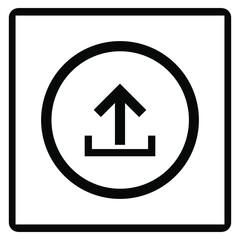 Upload Icon. Design vector sign symbol. Flat design style. Vector icon on white background