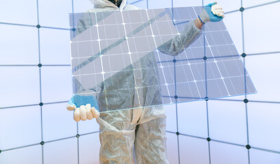 Translucent solar panels for use as window glass. Photovoltaic glass is  most cutting-edge new...