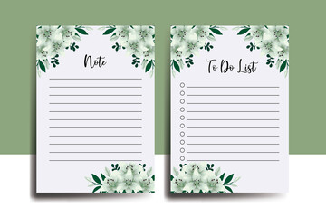 To do list Planner template Lily Flower Design