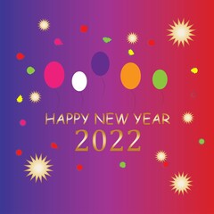 Fototapeta na wymiar 2022 Happy new year design template