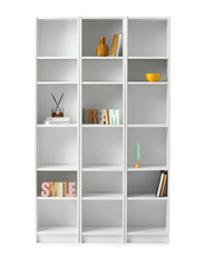 Modern shelf unit isolated on white