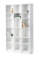 Modern shelf unit isolated on white