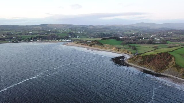 Aerial view of the village Inver in County Donegal - Ireland.