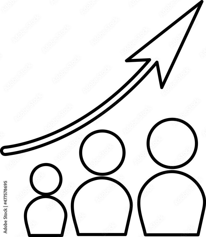 Aufkleber personal development line icon. simple outline style for web and app..eps