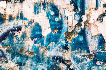 Old blue white wall texture