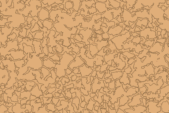 Abstract texture of rough surface. Brown pattern on plane. lunar surface. Horizontal image. 3D image. 3D rendering.