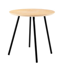 Stylish coffee table on white background