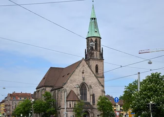 Historische Kirche in der Altstadt von Nürnberg, Franken, Bayern © Ulf