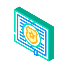 police procedurals isometric icon vector. police procedurals sign. isolated symbol illustration