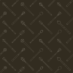 Seamless pattern with ancient battle Maces for your project