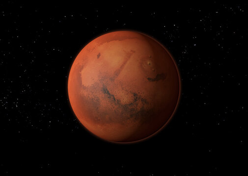 Planet Mars - Elements of this Image Furnished By NASA. 3D rendering.