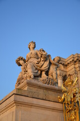 Architectural fragments of famous Versailles palace, Paris (France)