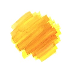 Yellow and orange brush stroke watercolor design