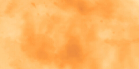 Smeared ink effect bright orange and yellow color shades watercolor background. Vivid aquarelle paint paper texture canvas element for retro text design, invitation card, vintage template illustration