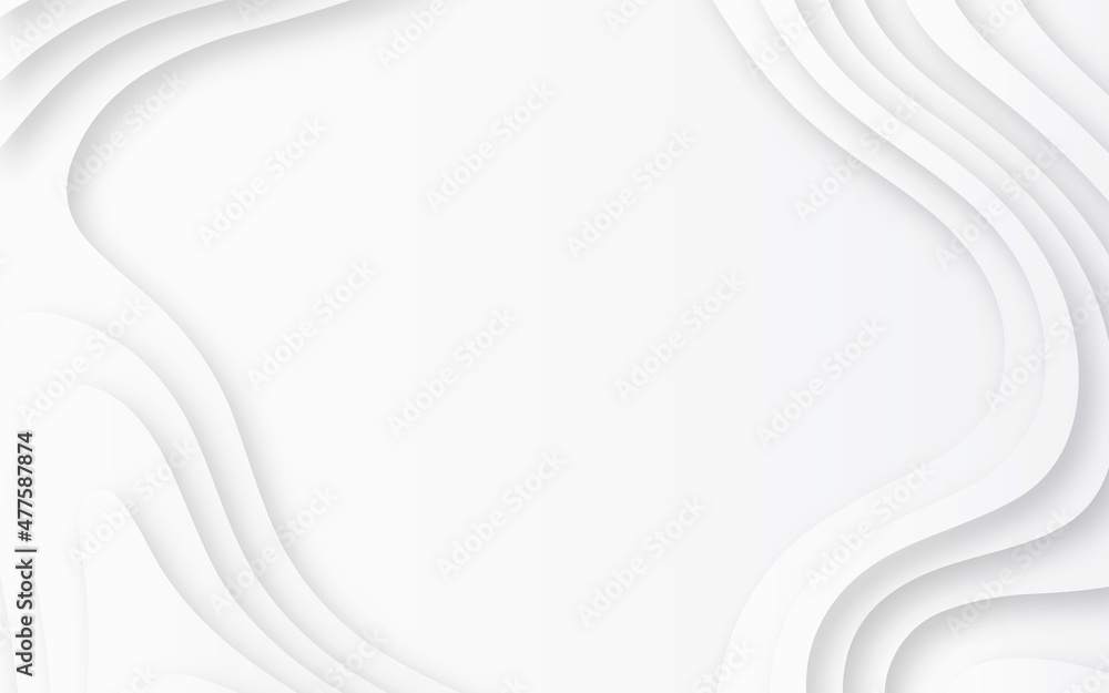 Poster abstract background with waves. abstract papercut and multi layer cutout geometric pattern on vector