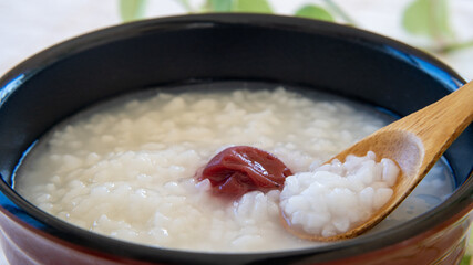 梅干しのお粥 ”Japanese Rice porridge